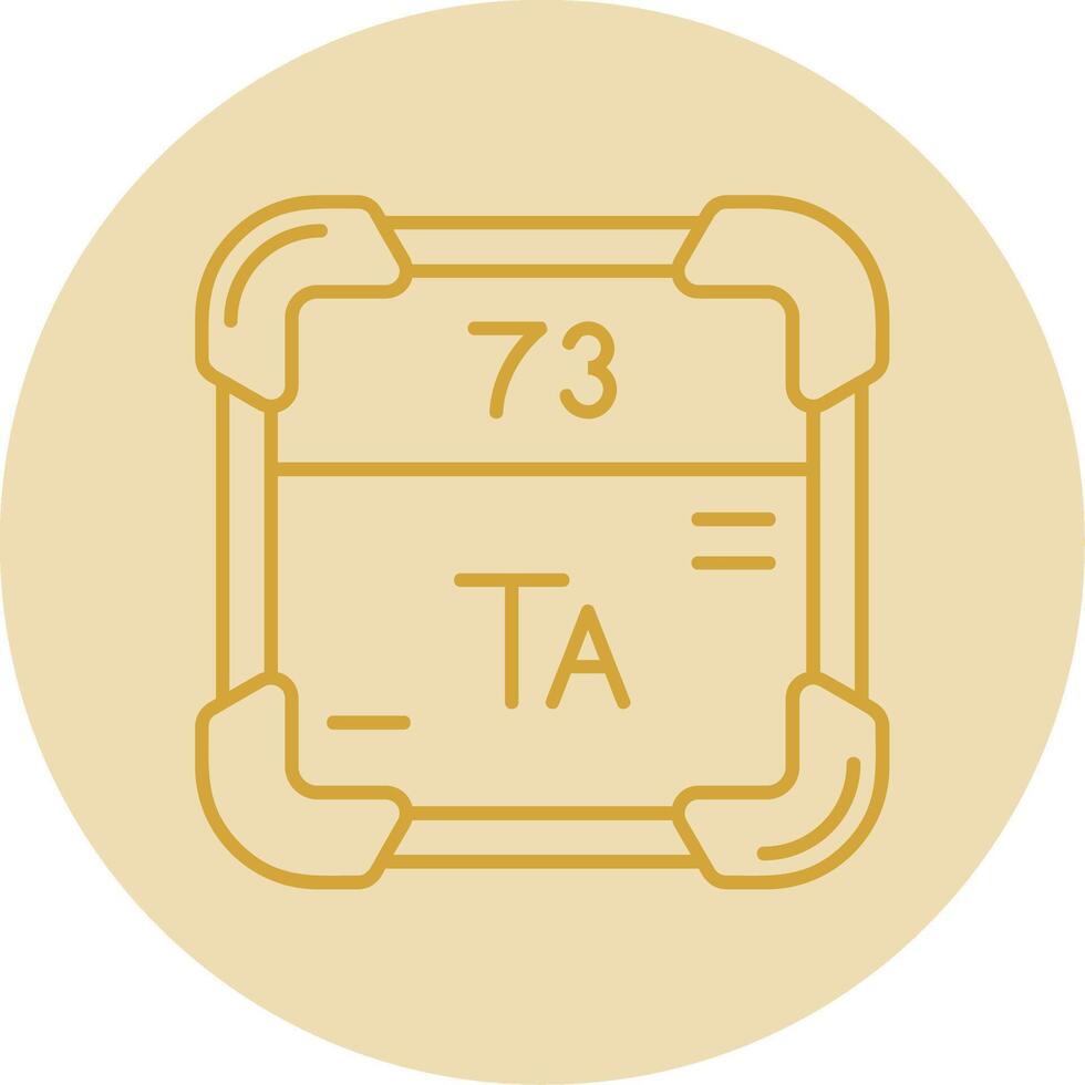 Tantalum Line Yellow Circle Icon vector