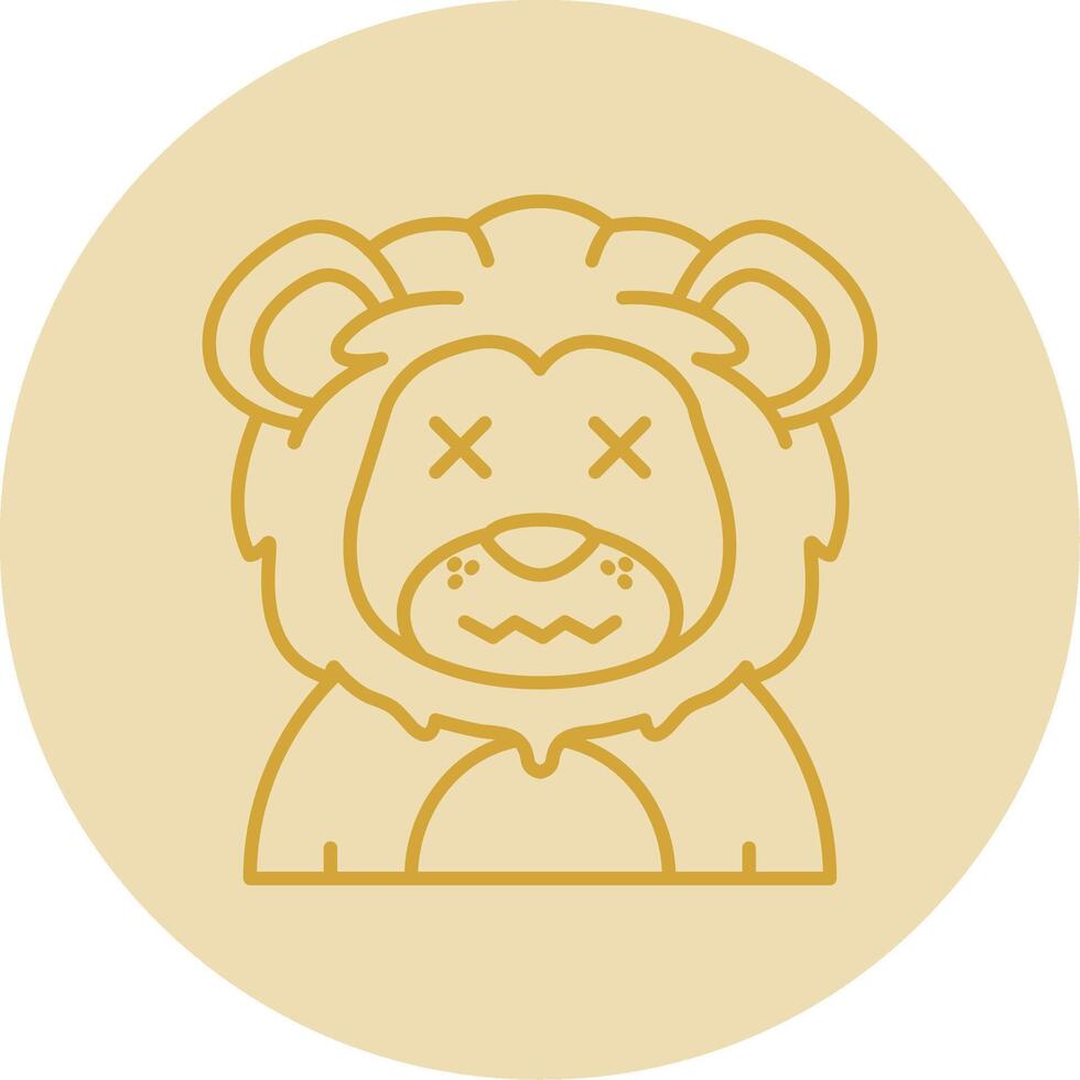 Dead Line Yellow Circle Icon vector