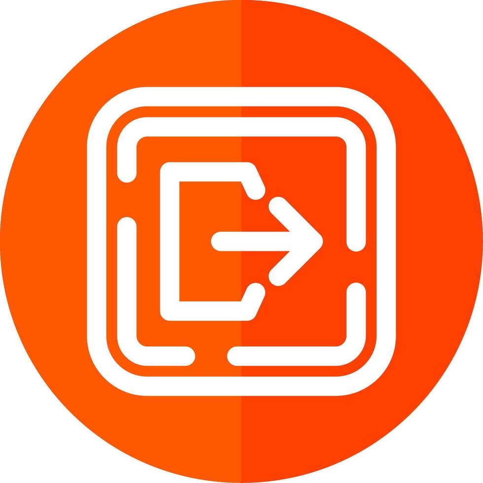 Logout Line Red Circle Icon vector