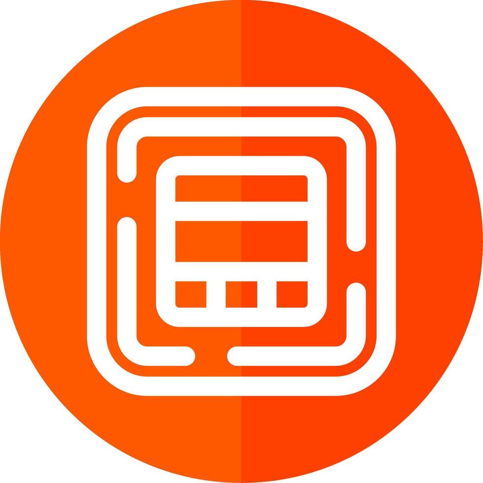 Layout Line Red Circle Icon vector
