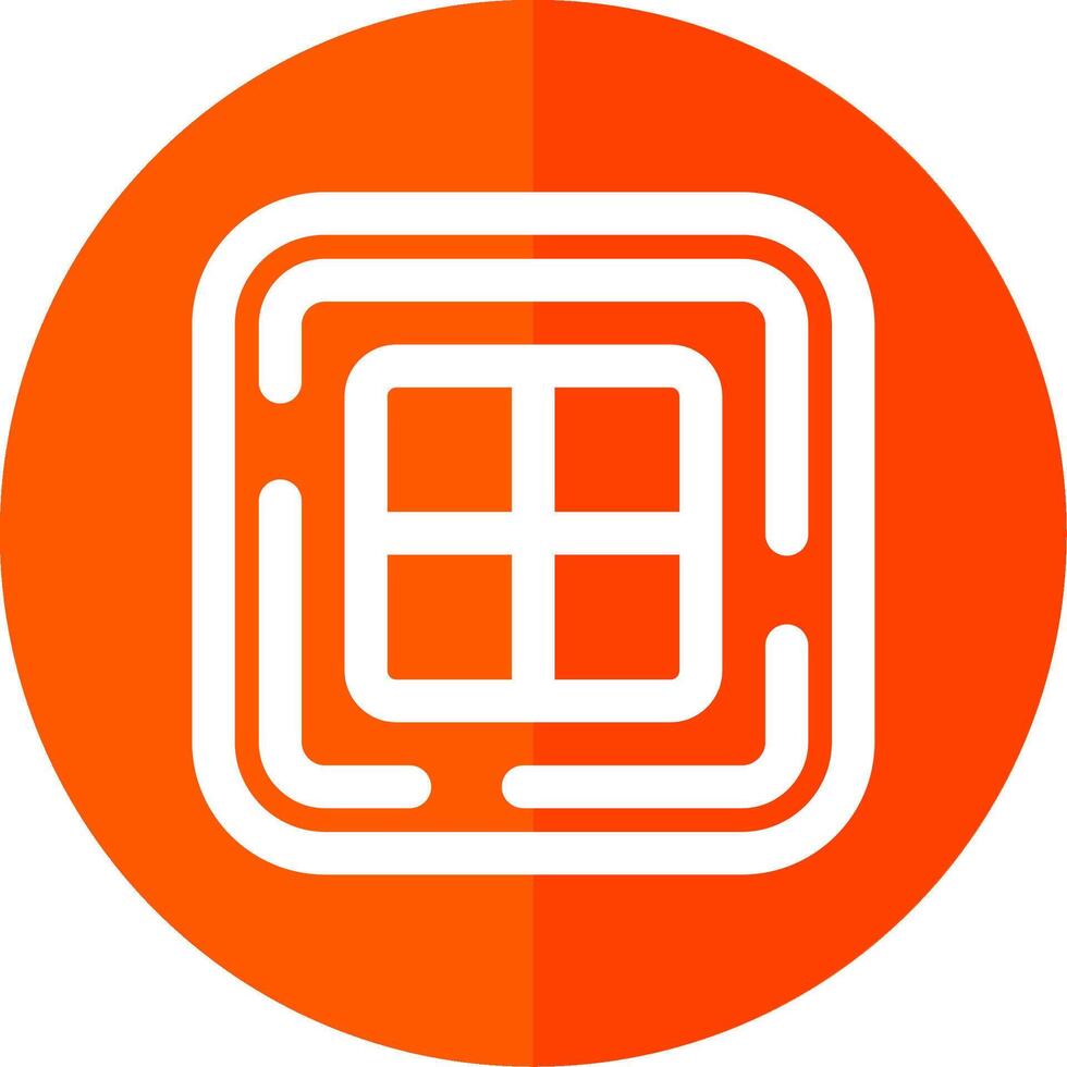 Grids Line Red Circle Icon vector