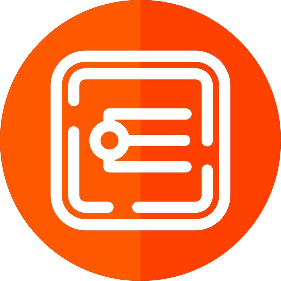 Endpoint Line Red Circle Icon vector