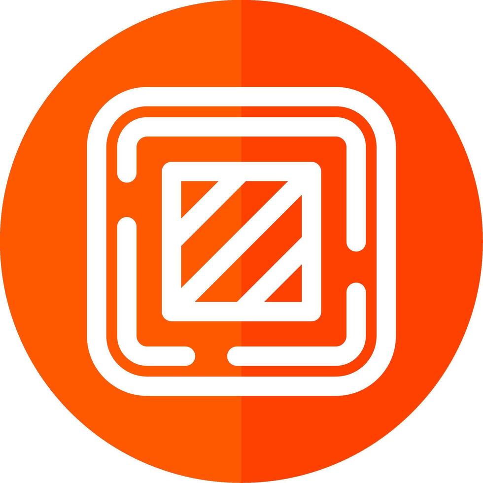 Square Line Red Circle Icon vector