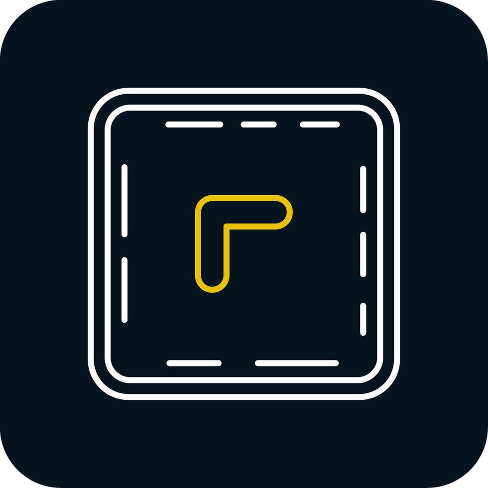 Chevron Line Yellow White Icon vector