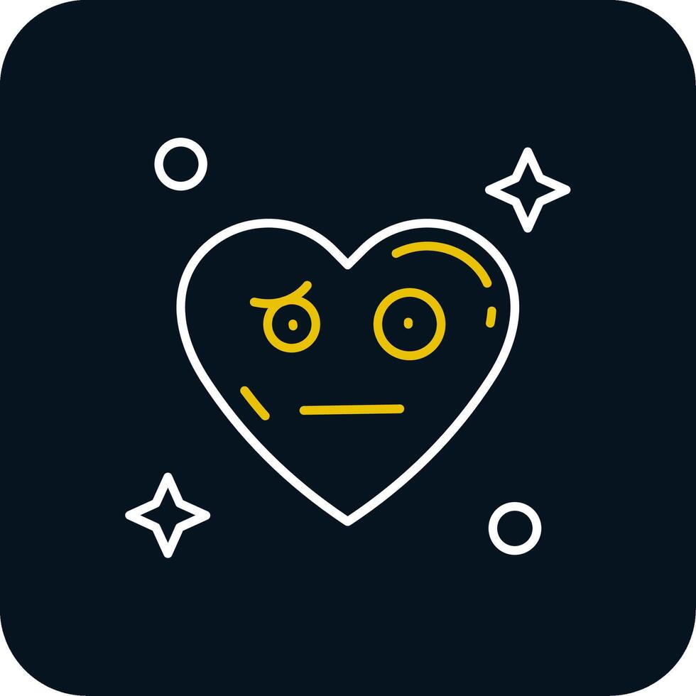 Confused Line Yellow White Icon vector