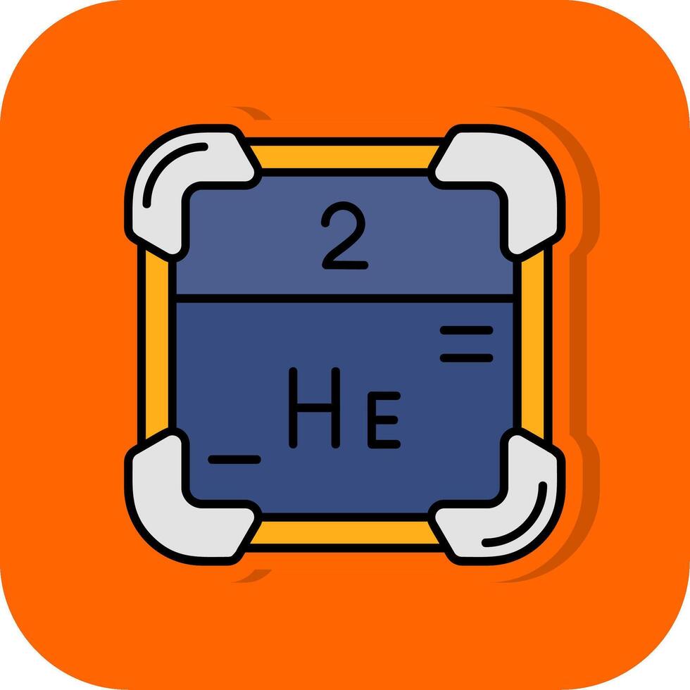 Helium Filled Orange background Icon vector