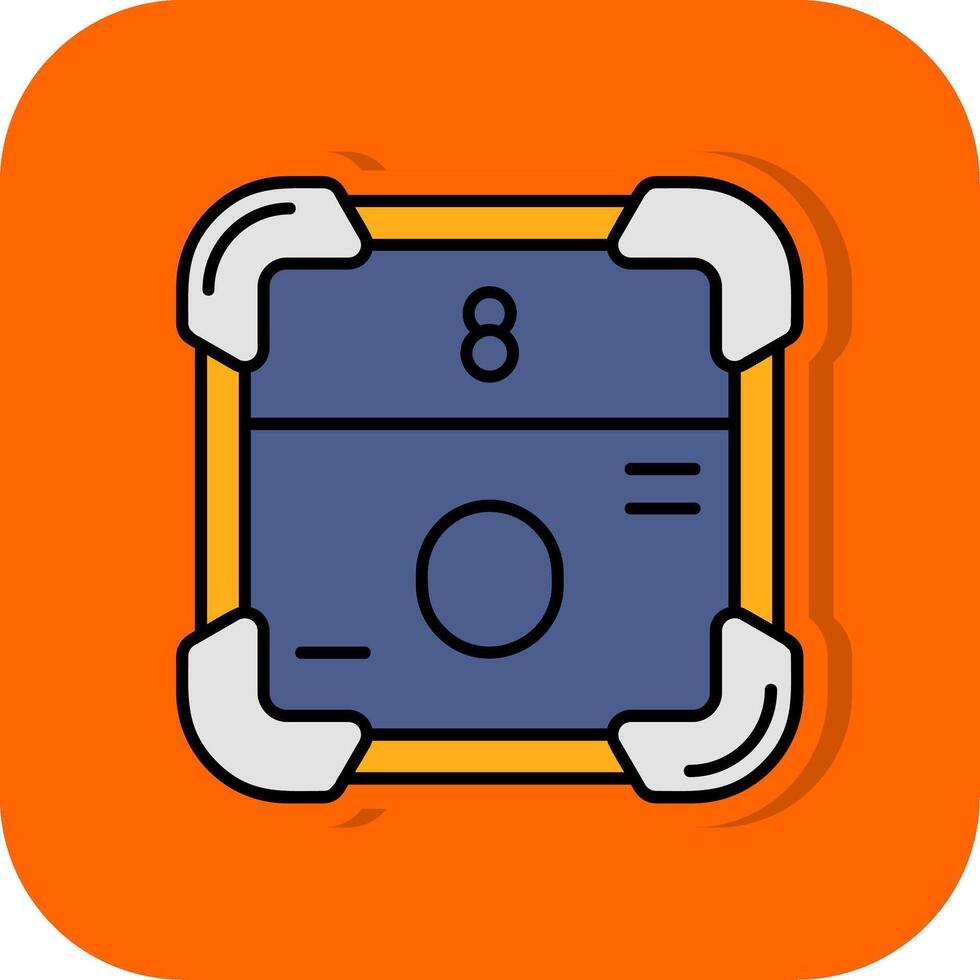Oxygen Filled Orange background Icon vector