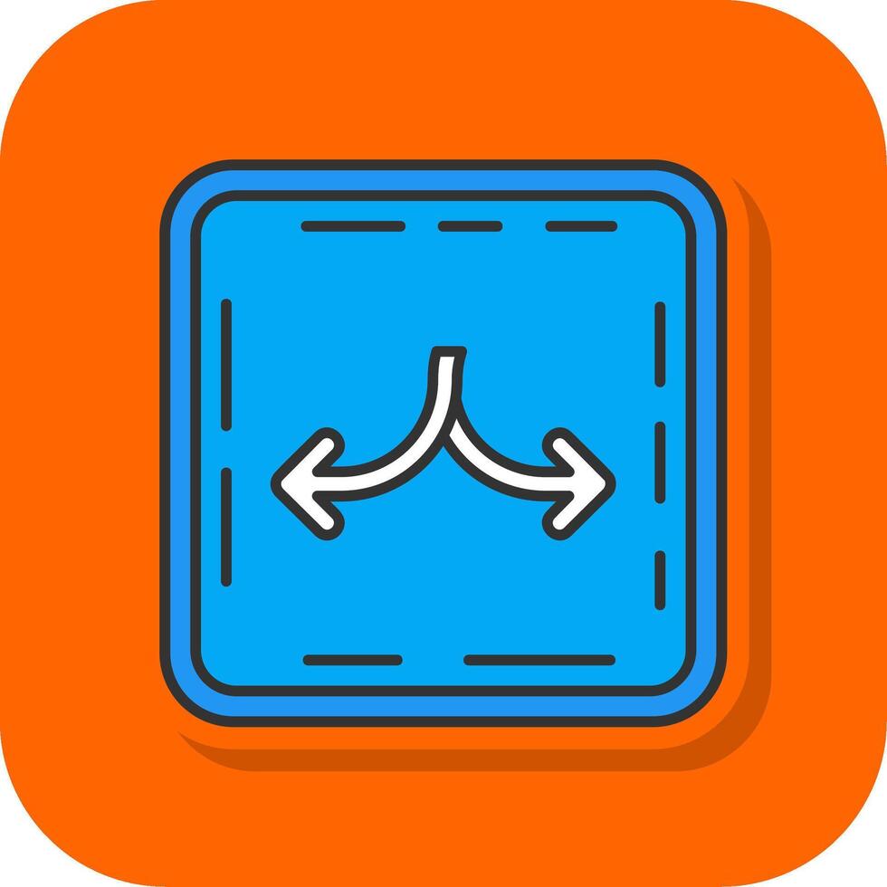 Shuffle Filled Orange background Icon vector