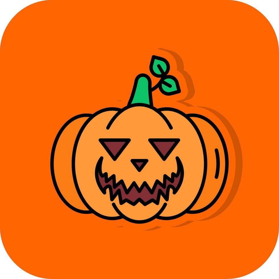 calabaza lleno naranja antecedentes icono vector