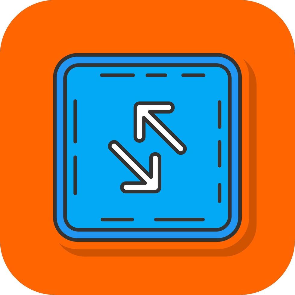 Swap Filled Orange background Icon vector