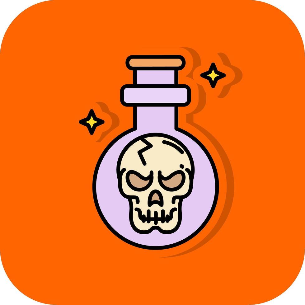 Potion Filled Orange background Icon vector