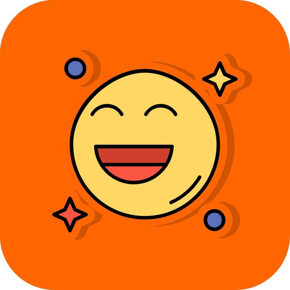 sonrisa lleno naranja antecedentes icono vector