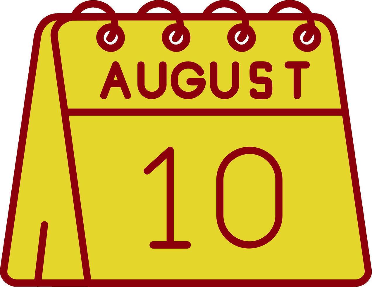 10th of August Vintage Icon vector