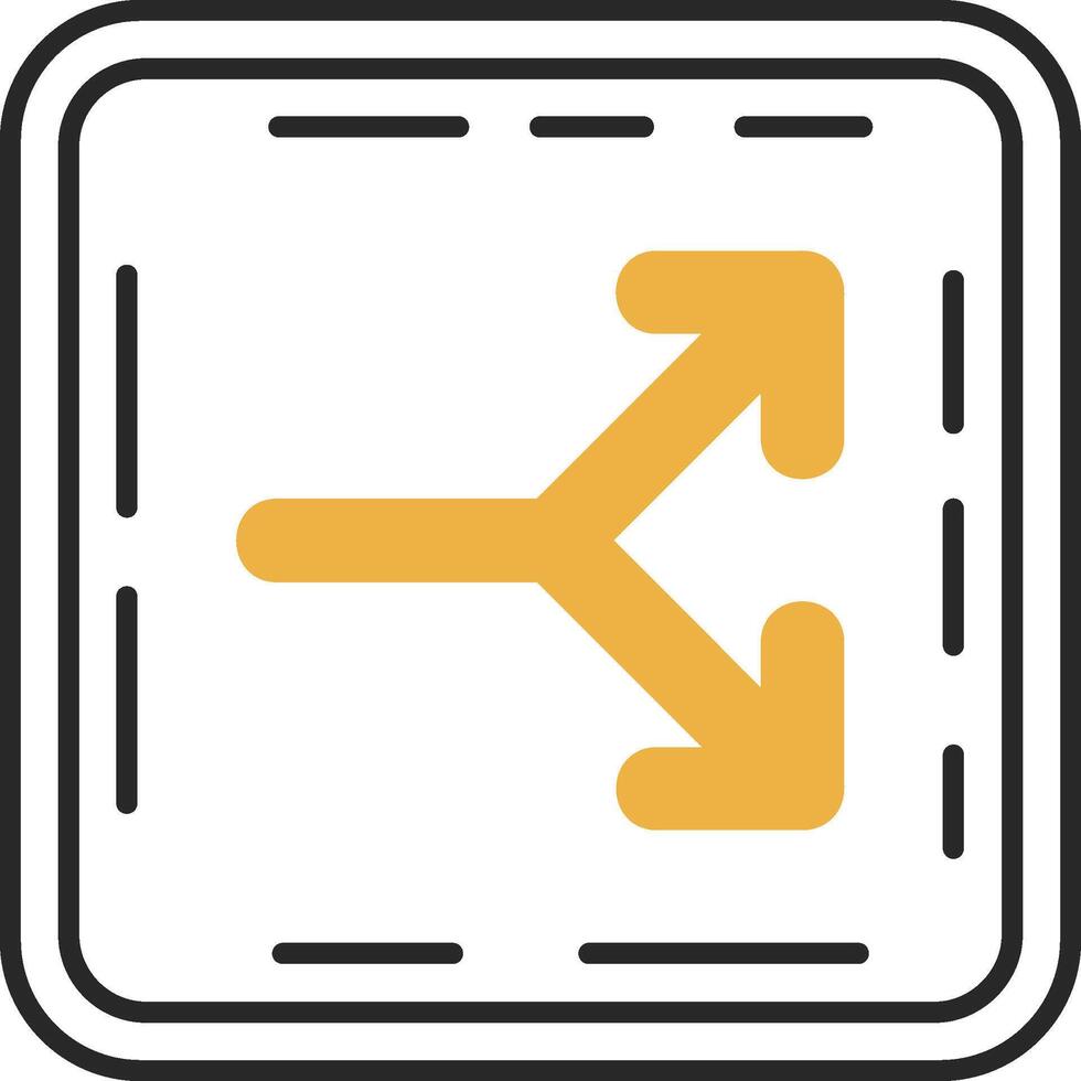 Split Skined Filled Icon vector