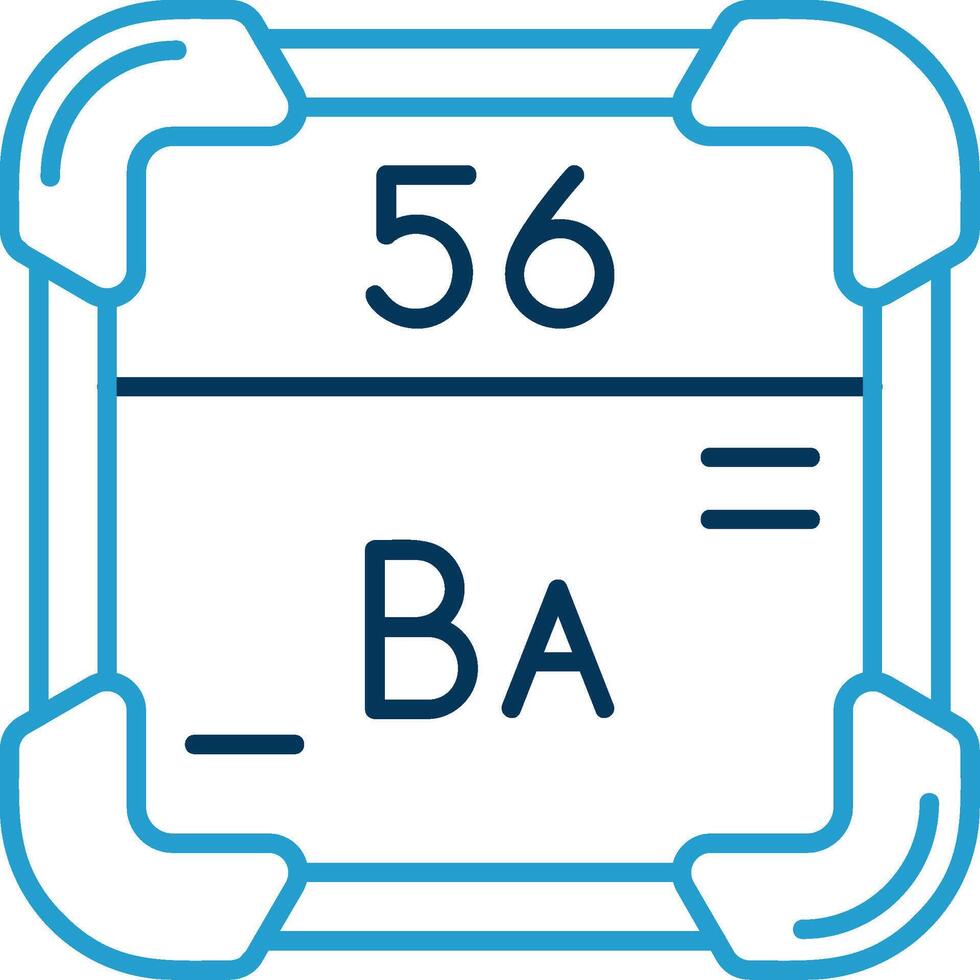 Barium Line Blue Two Color Icon vector