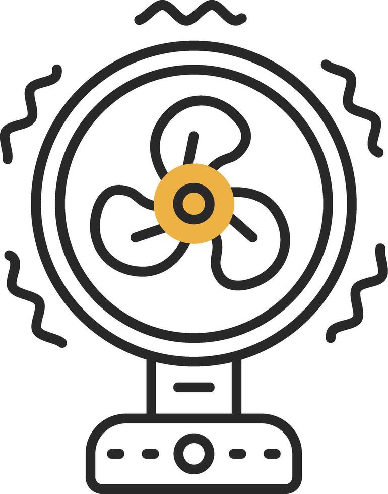 Fan Skined Filled Icon vector