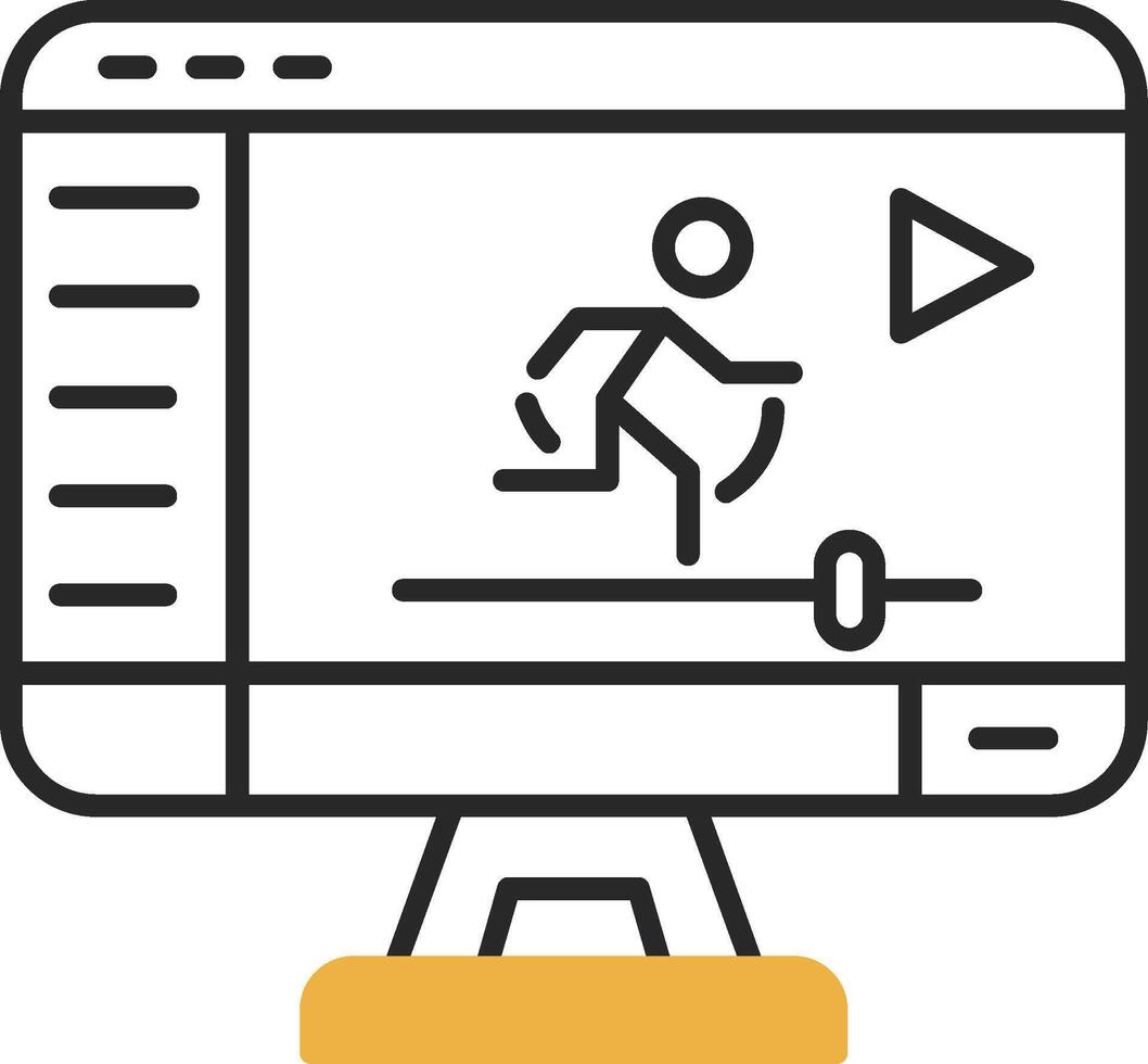 Motion graphic Skined Filled Icon vector