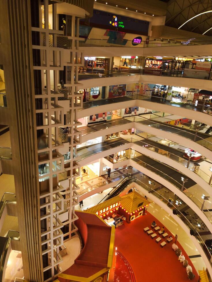 Inside a large shopping mall in jakarta mall square march 12 2024 jakarta, Indonesia photo