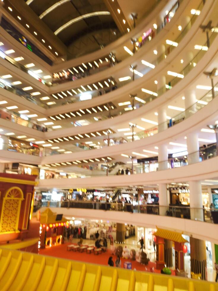 Inside a large shopping mall in jakarta mall square march 12 2024 jakarta, Indonesia photo