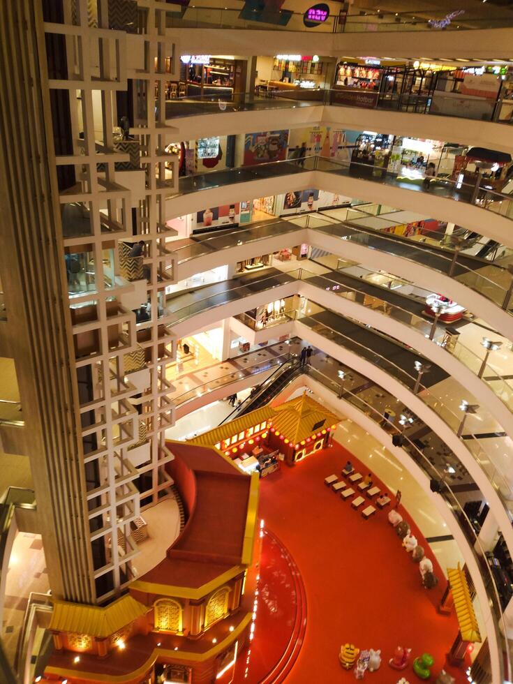 Inside a large shopping mall in jakarta mall square march 12 2024 jakarta, Indonesia photo