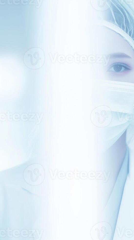AI generated Frame Veiled Medical Landscape Stock Photo Resource, medical background blur Vertical Mobile Wallpaper