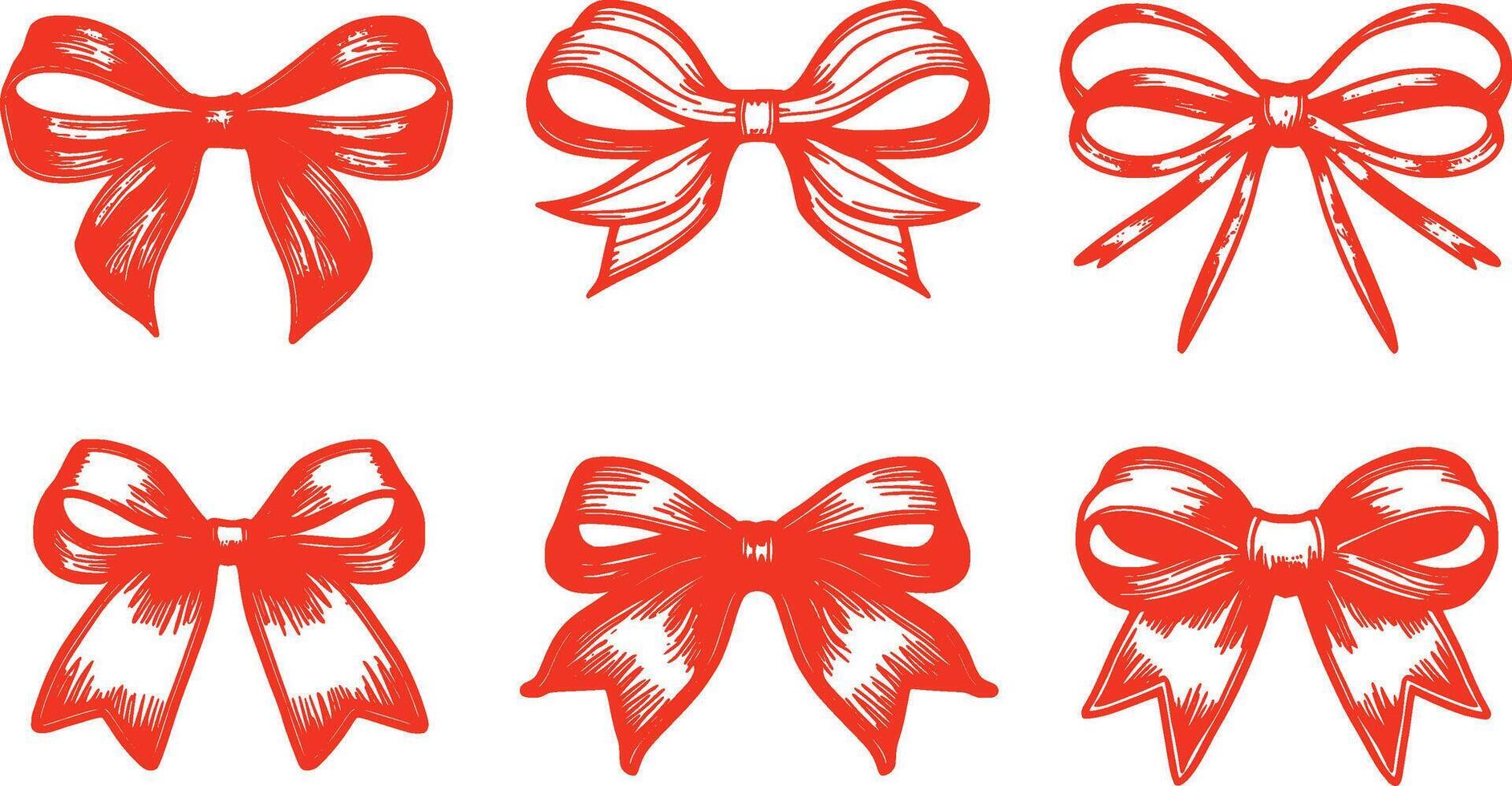 red bows vector