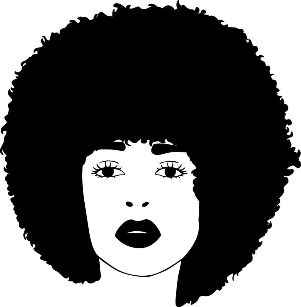 afro mujer belleza vector