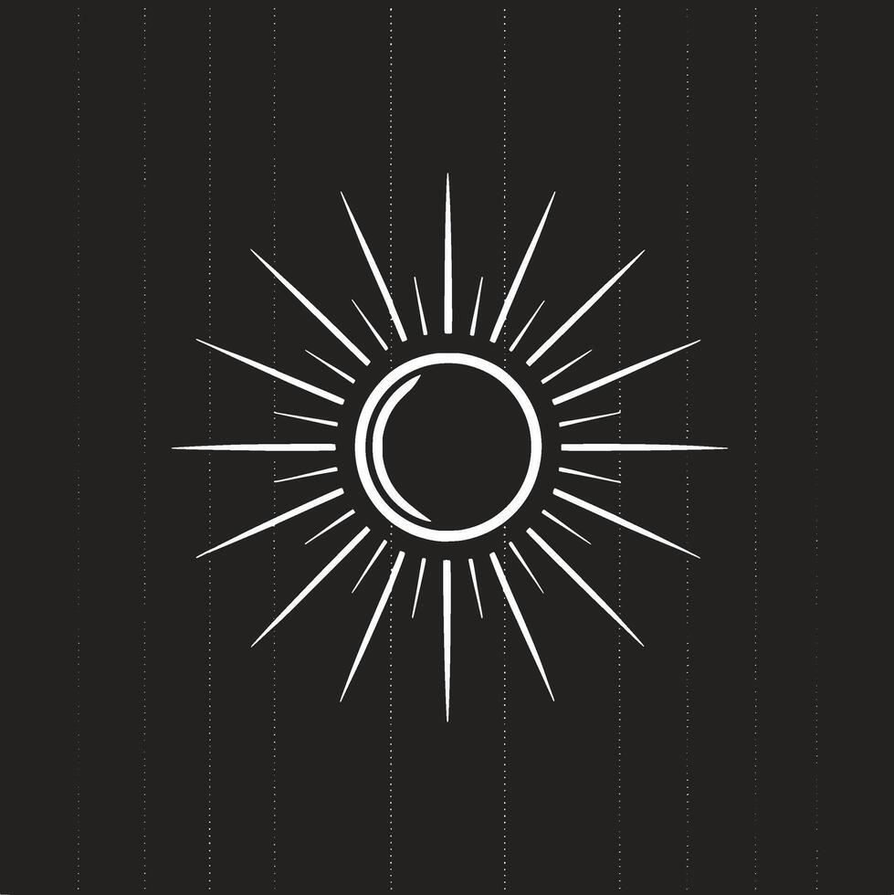 the sun is shining on a black background vector