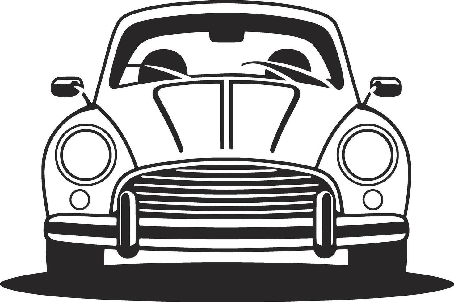 an old car icon on a white background vector