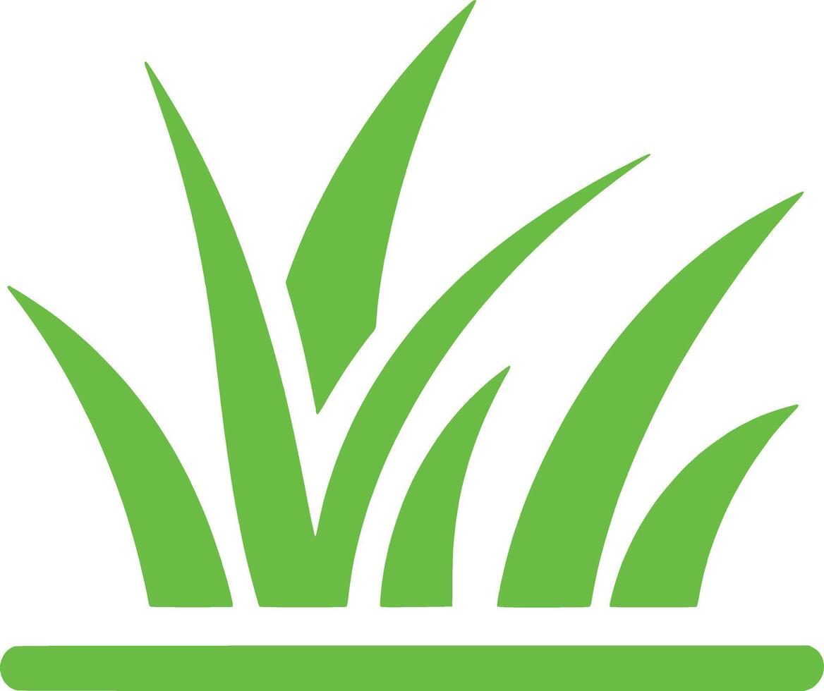 Icon vector grass  in flat style isolated on white background. Vector illustration. Free Vector and Free