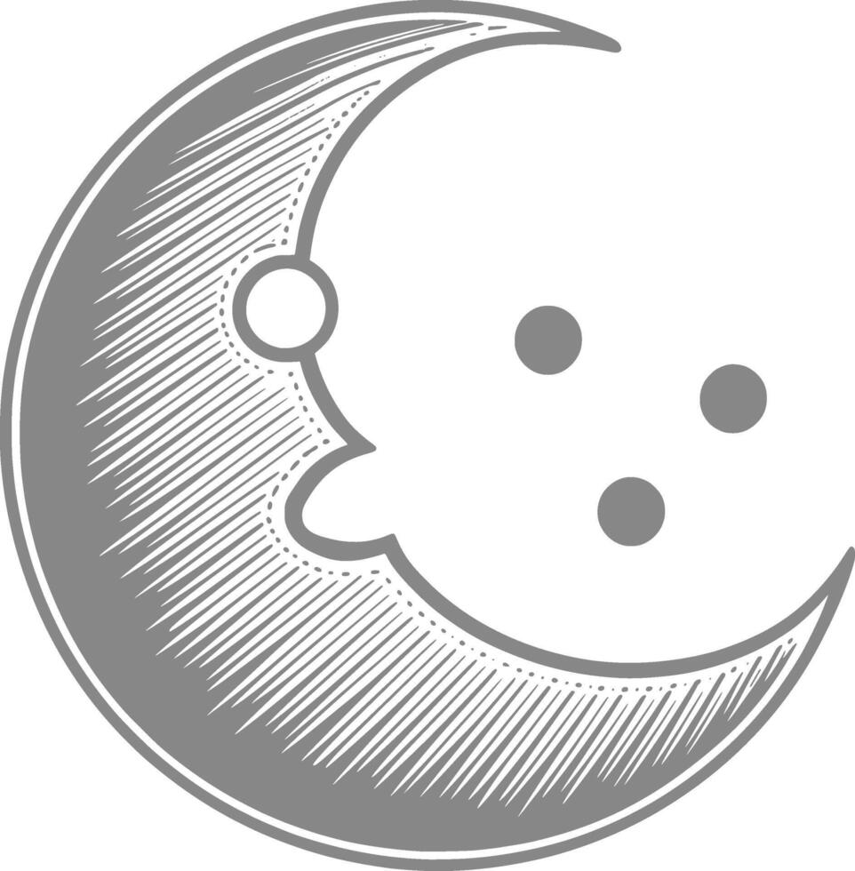 a crescent design vector