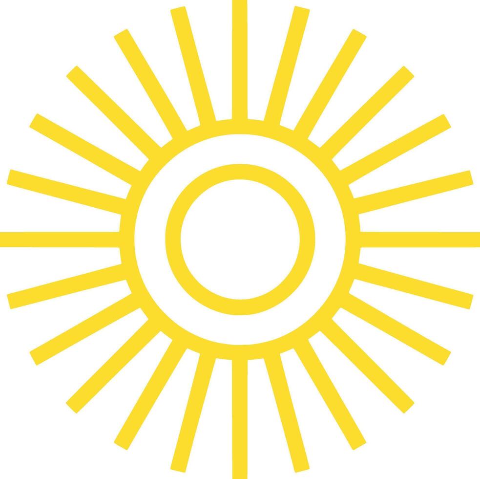 the sun is yellow vector Free Vector