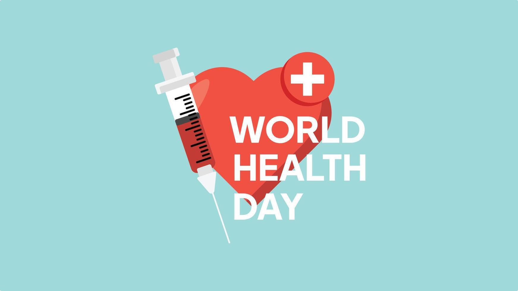 world health day with love filled injection vector