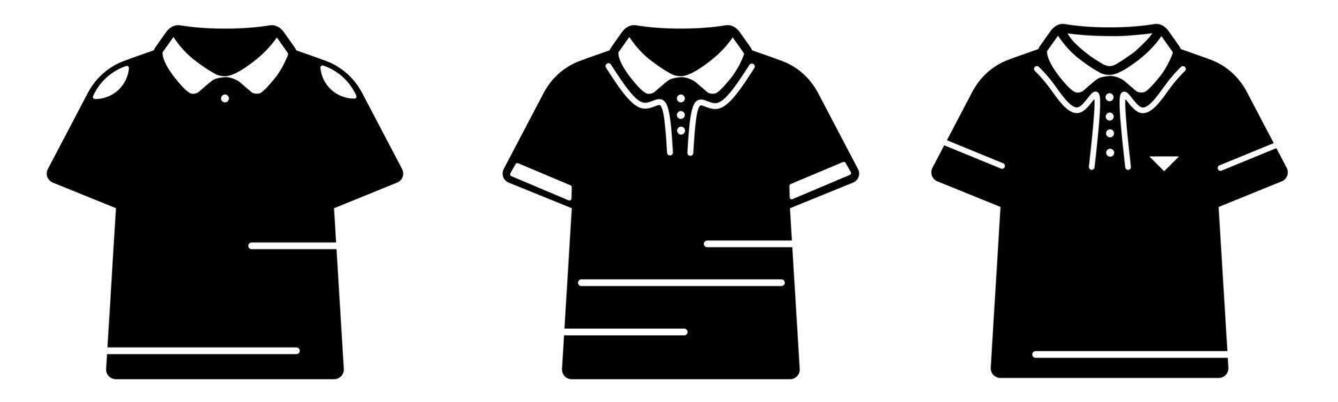 T-shirt icon. Collection vector illustration of icons for business. Black icon design.