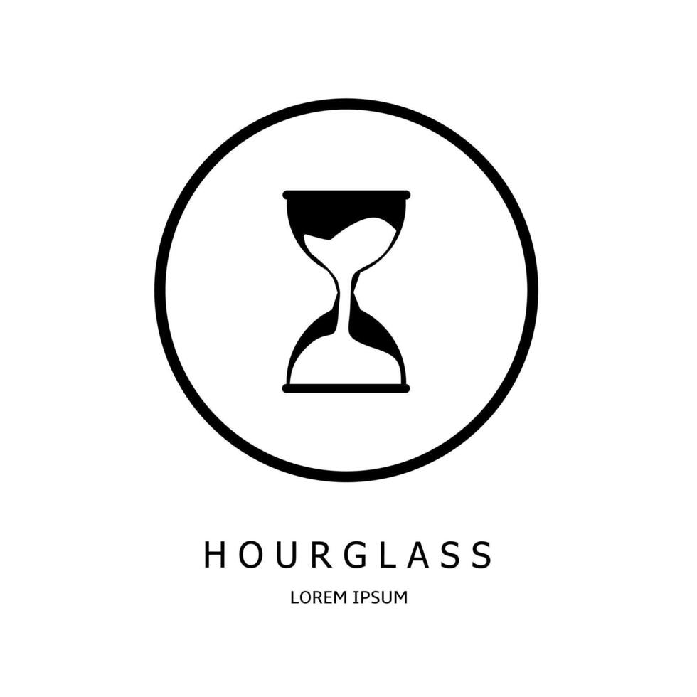 Logo vector design for business. Hourglass logos.