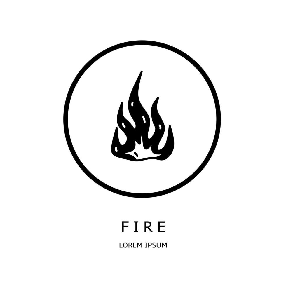 Logo vector design for business. Fire logos.
