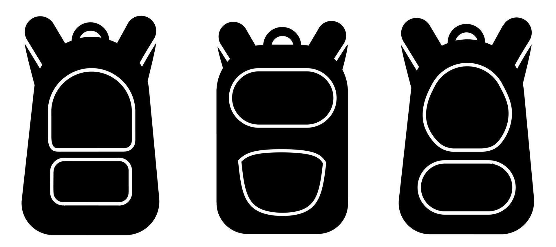 bolso colegio icono. colección vector ilustración de íconos para negocio. negro icono diseño.