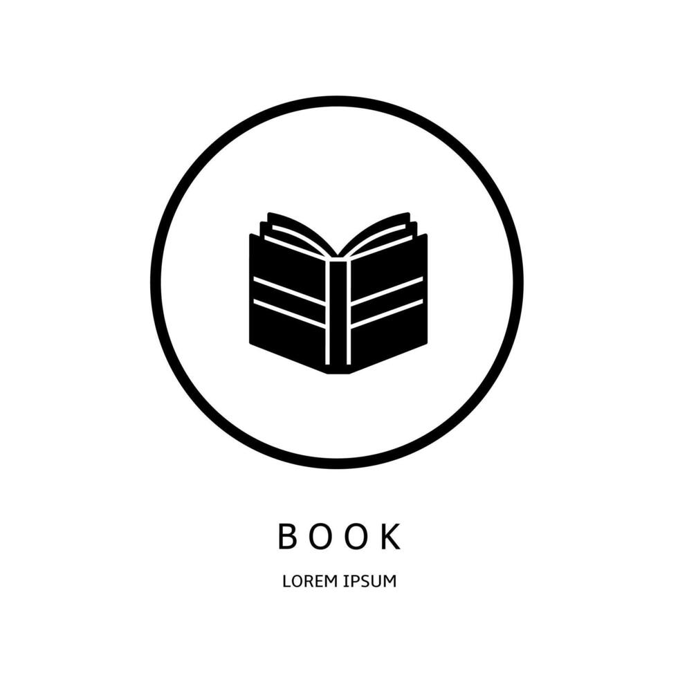 logo vector diseño para negocio. libro logotipos
