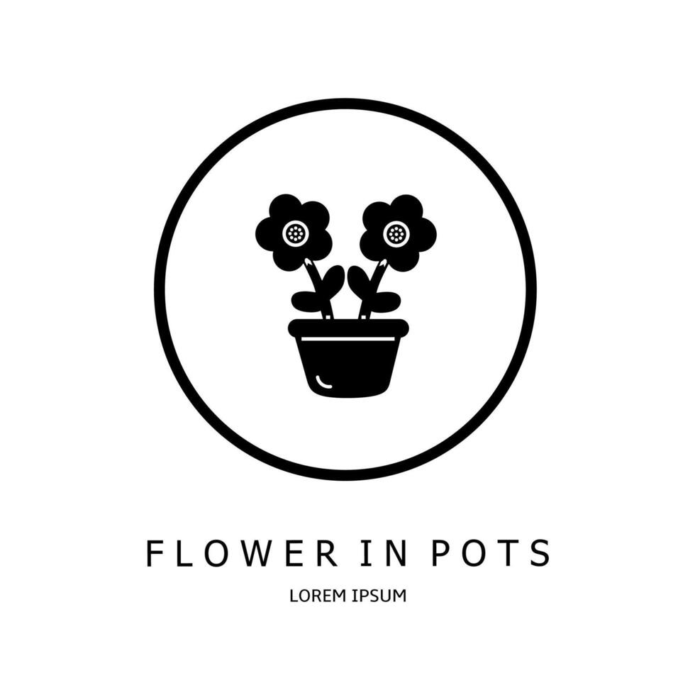 Logo vector design for business. Flower logos.