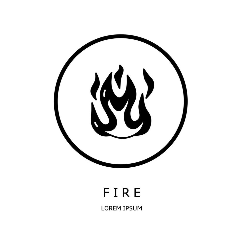 Logo vector design for business. Fire logos.