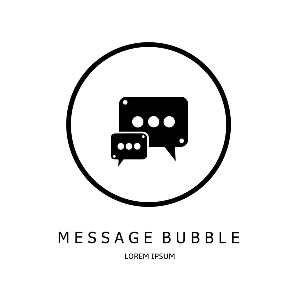 Logo vector design for business. Message bubble logos.