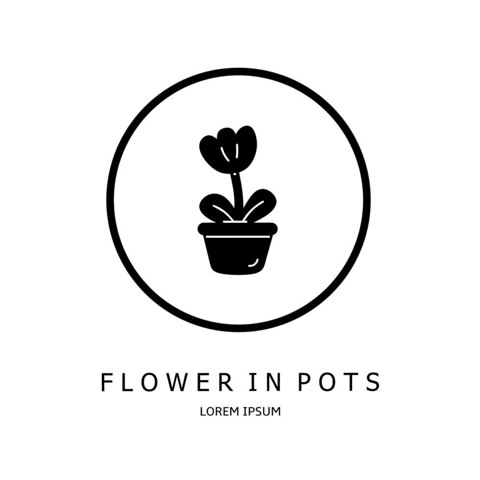 Logo vector design for business. Flower logos.