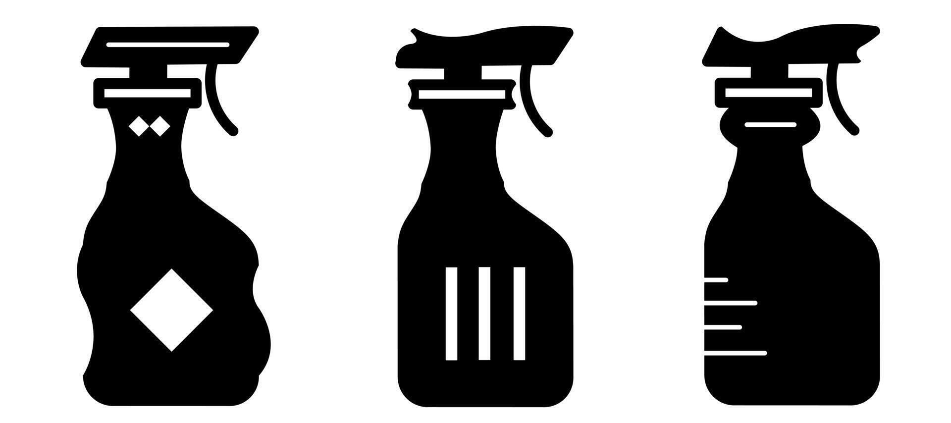 Spray icon. Collection vector illustration of icons for business. Black icon design.