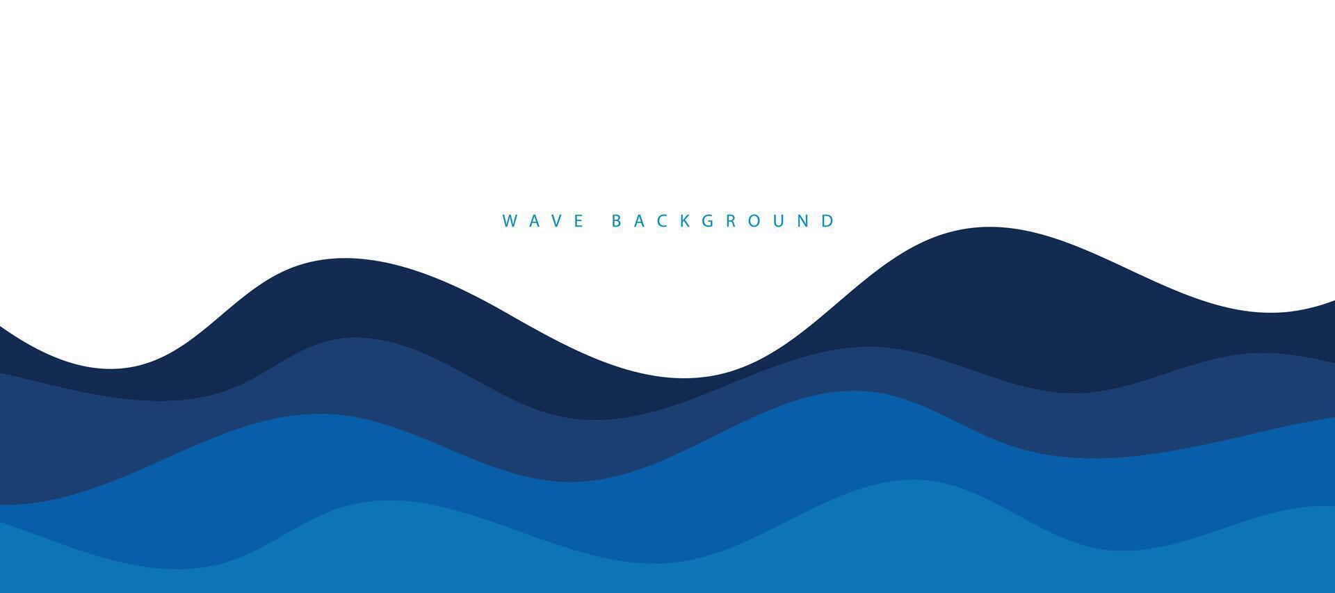 Vector Layered Wave. Sea Waves