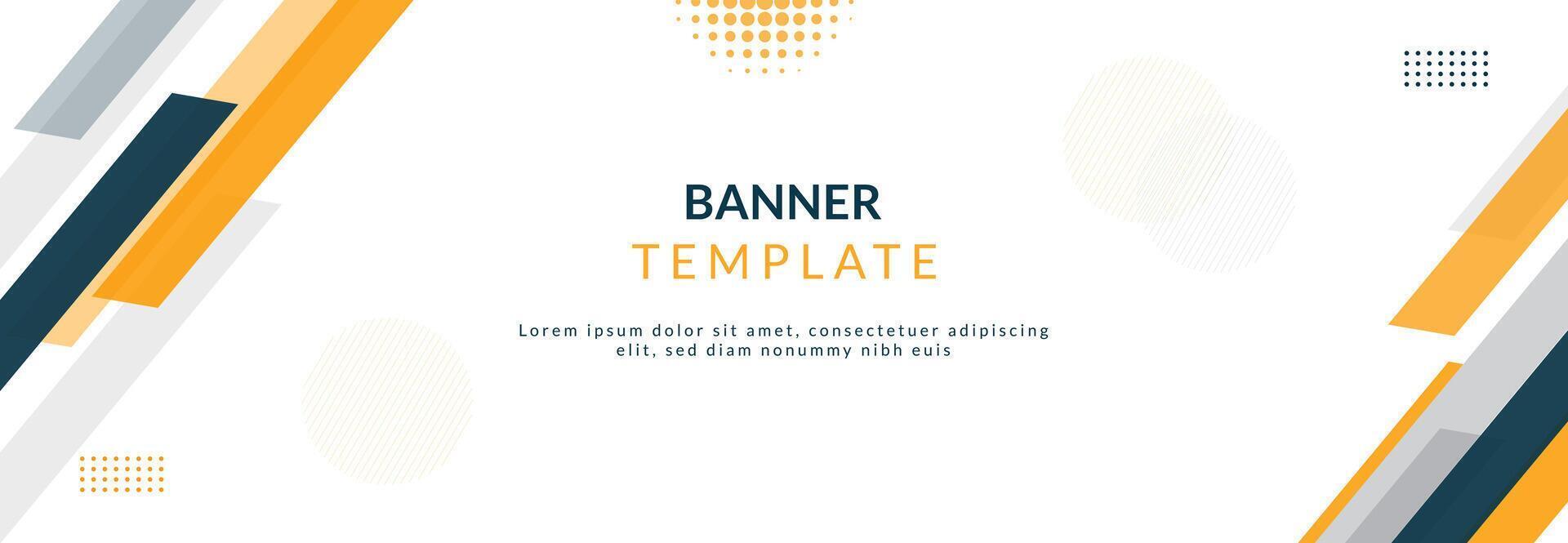 Modern banner template. Abstract vector illustration of business webinar horizontal banner template design.