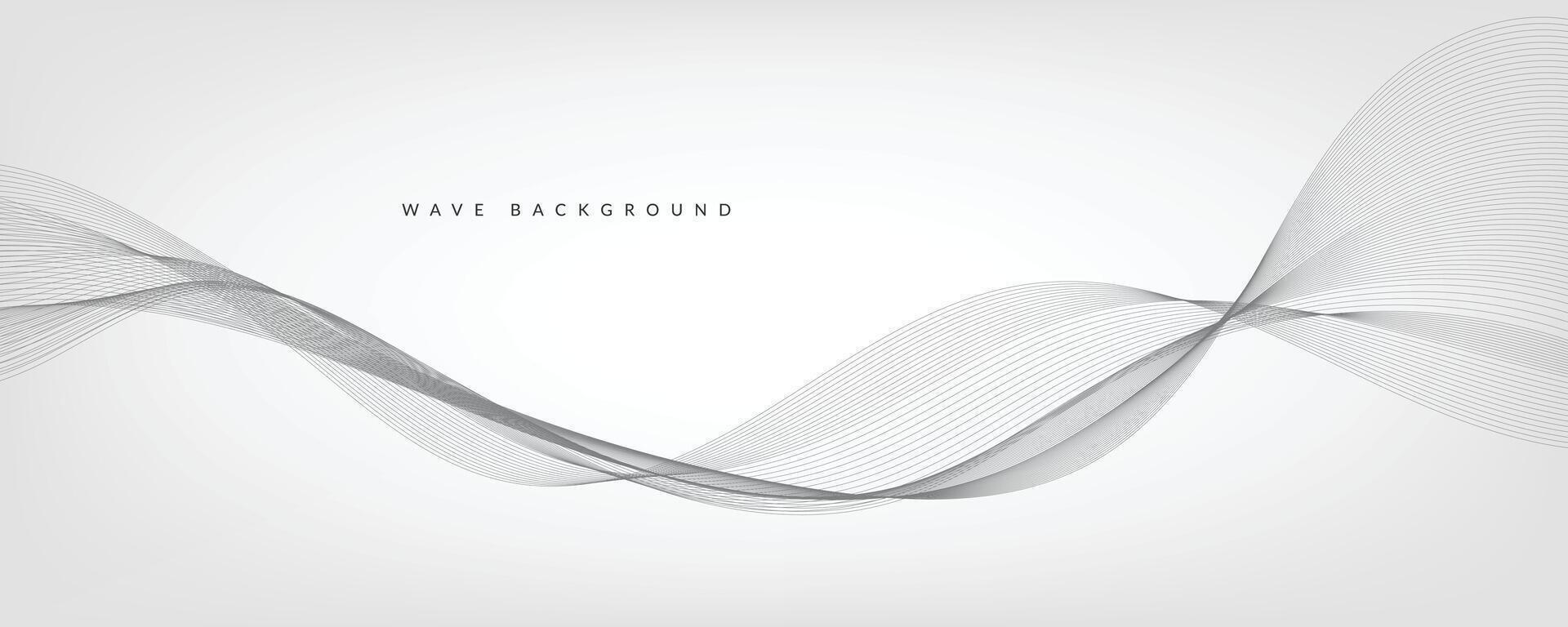 White gradient background with waves. EPS10 vector
