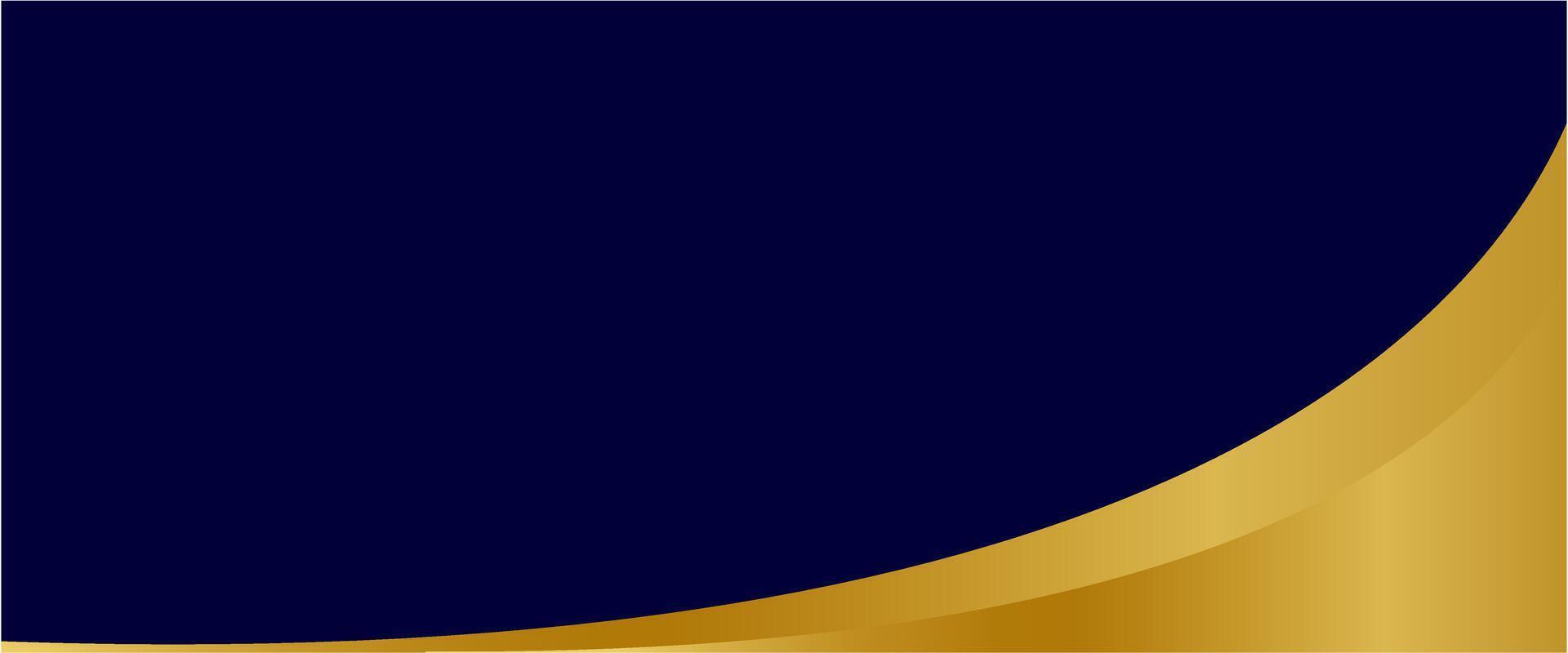 Abstract elegant dark blue background with golden shape vector