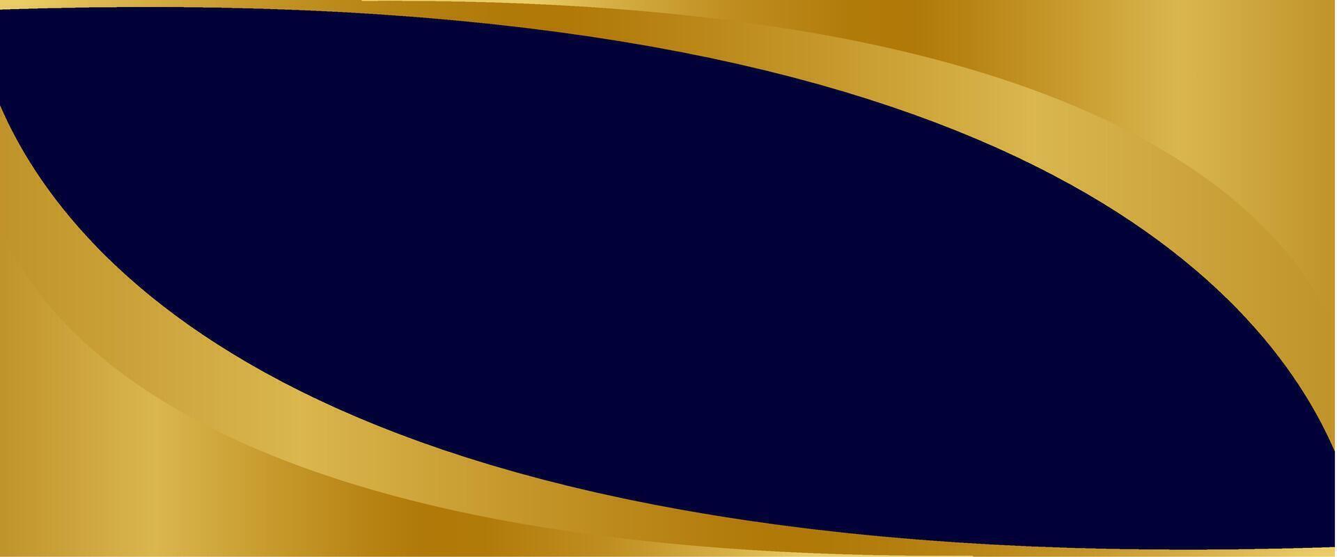 Abstract elegant dark blue background with golden shape vector