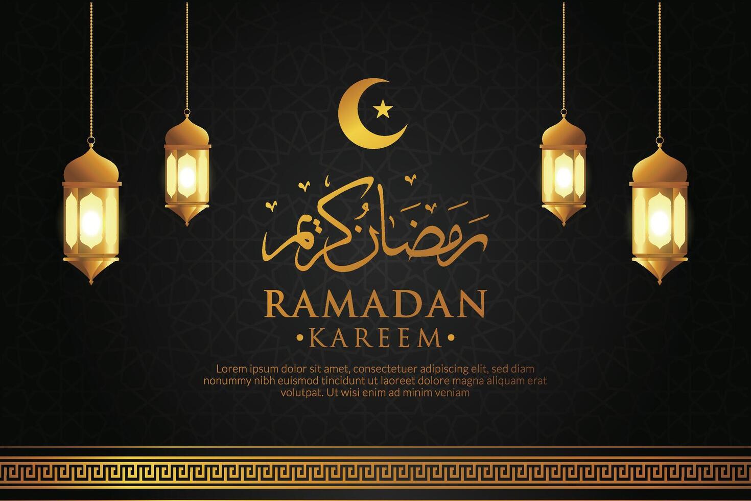 vector elegante lujoso ramadán, eid al fitr, islámico antecedentes decorativo saludo tarjeta