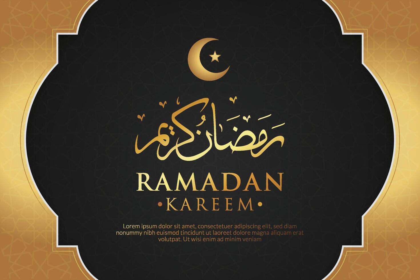 Vector elegant luxurious ramadan, eid al-fitr, islamic background decorative greeting card